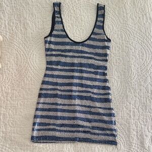 Striped Sequin Tank Top